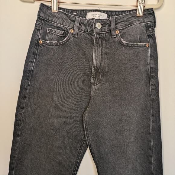 Dynamite Chiara  Black Highrise Straight Leg Jeans Size 24 - Picture 4 of 9